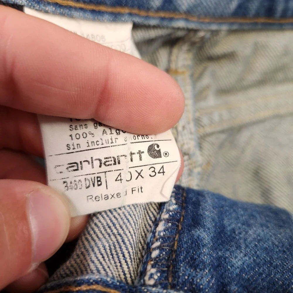 Carhartt Jeans Men 38x34 *READ B460 Relaxed Fit Straight Leg Baggy Denim Work